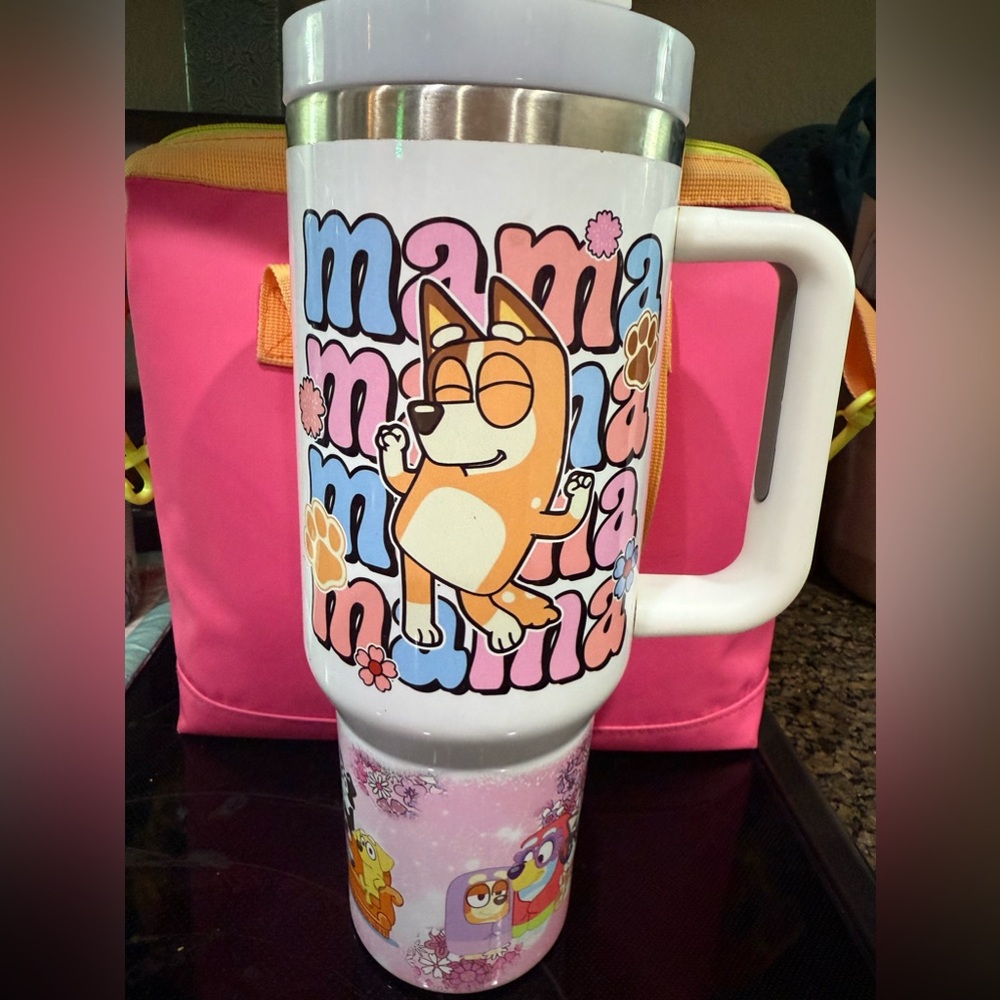 Gently used custom Bluey Mama tumbler